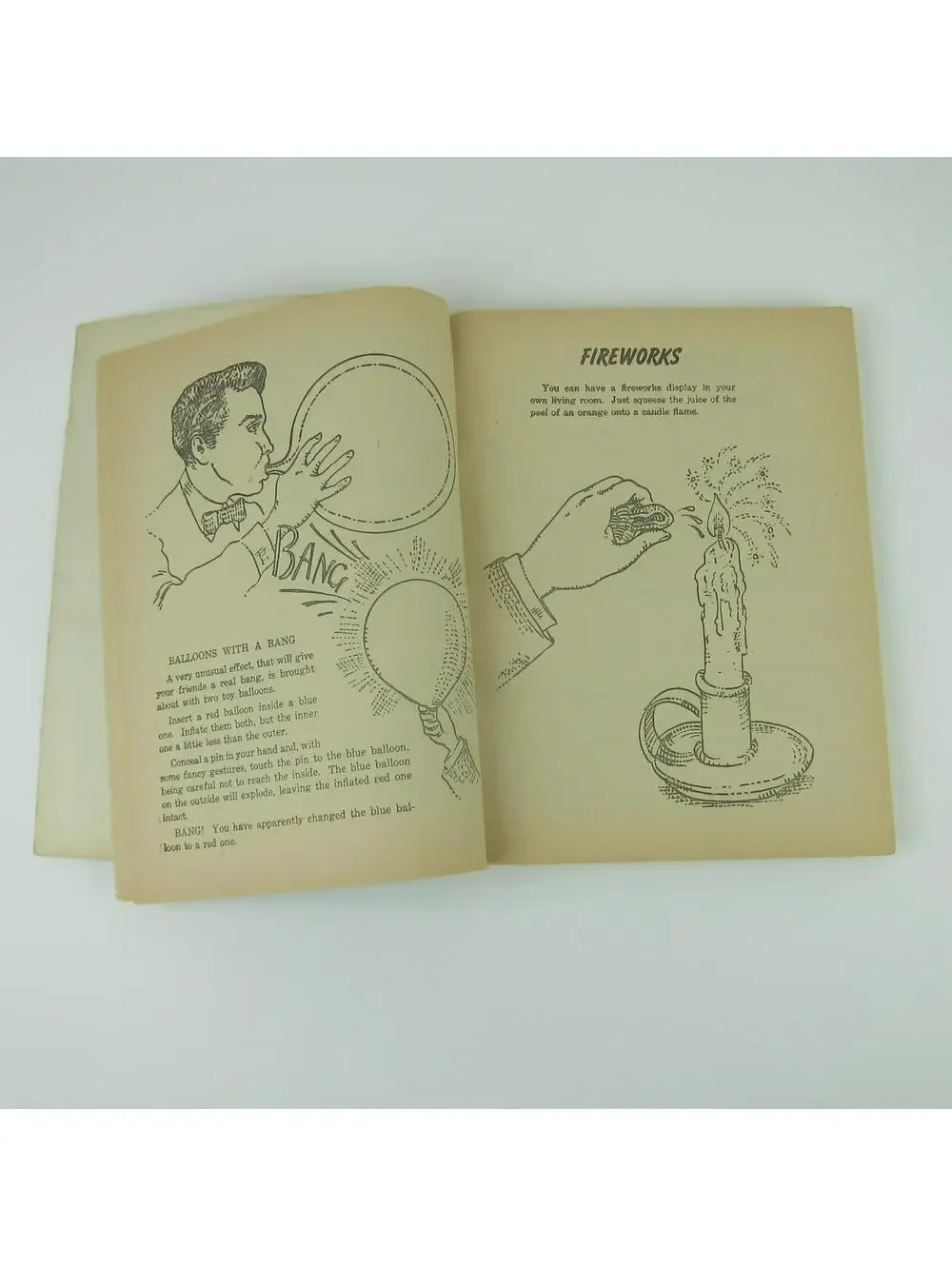 Dunninger's Book of Magic Tricks Illustrated Paperback Saalfield Vintage 1951